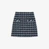 Sandro Marty Houndstooth Tweed Mini Skirt