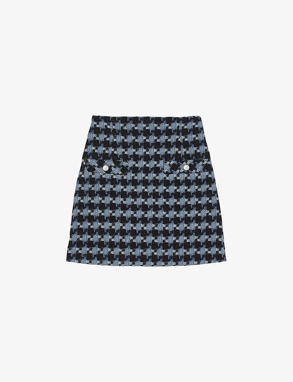 Sandro Marty Houndstooth Tweed Mini Skirt 1 Sandro Marty Houndstooth Tweed Mini Skirt