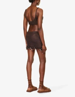 Jaded London Magma Crotchet Cotton-blend Mini Dress -Ted Bakee Fashion Shop R04197661 TANCROCHET ALT03