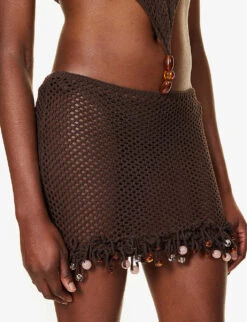 Jaded London Magma Crotchet Cotton-blend Mini Dress -Ted Bakee Fashion Shop R04197661 TANCROCHET ALT04