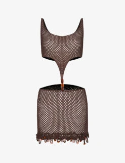 Jaded London Magma Crotchet Cotton-blend Mini Dress