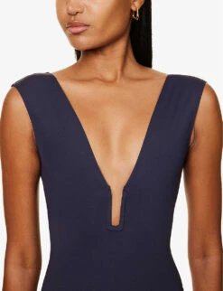 ERES Une Plunge-neck High-leg Swimsuit -Ted Bakee Fashion Shop R04198487 BAINDEMINUIT ALT03