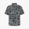 Whistles Sunman Graphic-print Short-sleeve Linen-cotton Blend Shirt