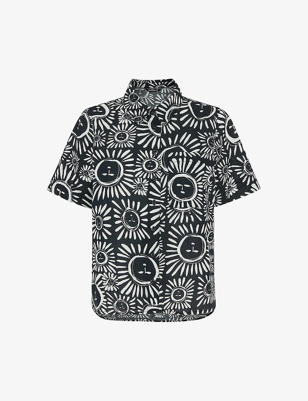 Whistles Sunman Graphic-print Short-sleeve Linen-cotton Blend Shirt 1 Whistles Sunman Graphic-print Short-sleeve Linen-cotton Blend Shirt