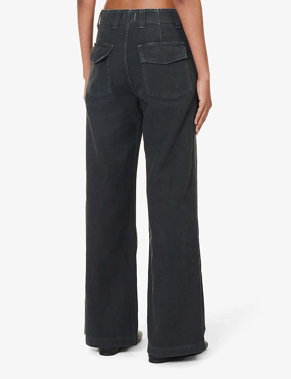 CITIZENS OF HUMANITY Paloma Faded-wash Mid-rise Wide-leg Cotton Trousers 4 CITIZENS OF HUMANITY Paloma Faded-wash Mid-rise Wide-leg Cotton Trousers - Image 4