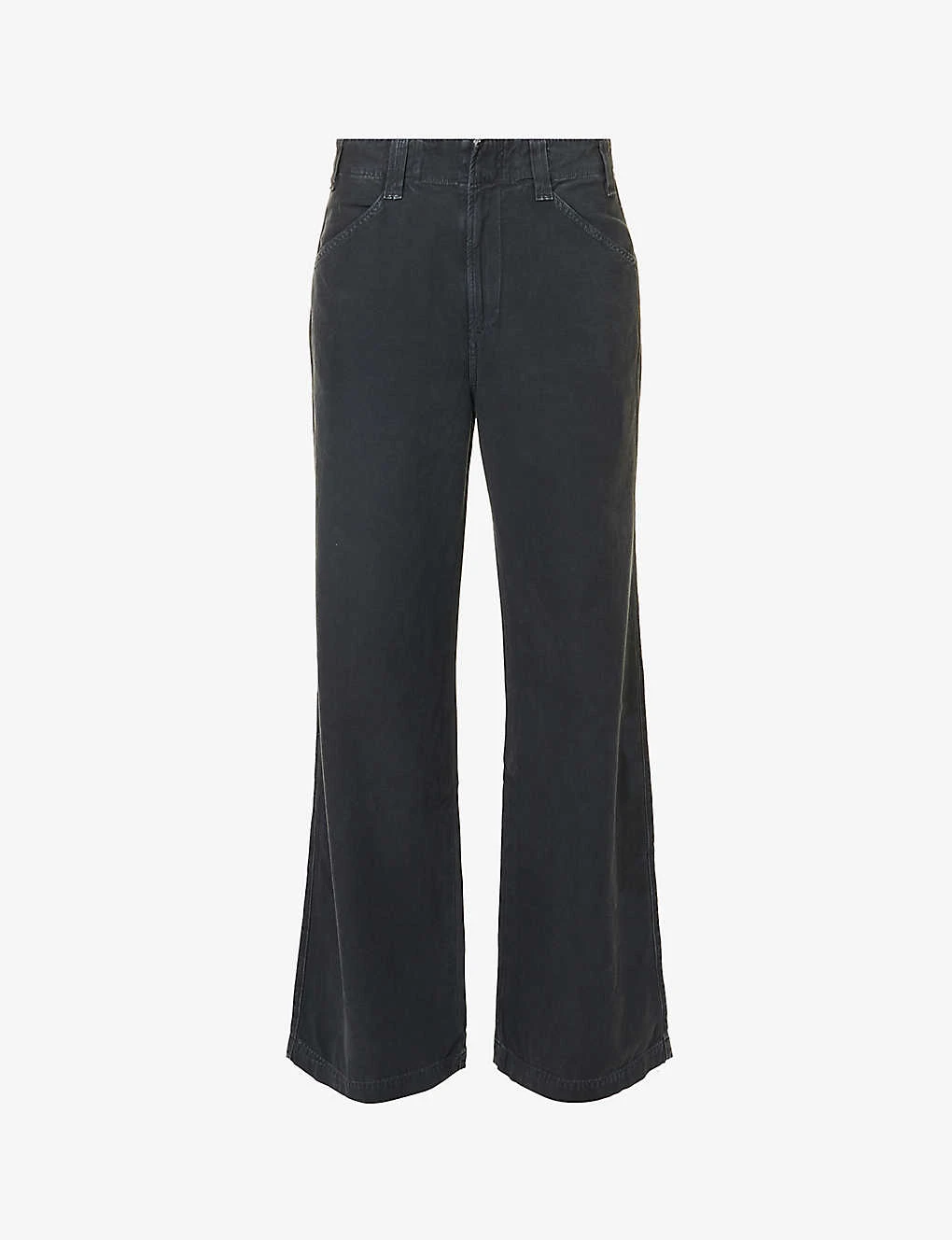 CITIZENS OF HUMANITY Paloma Faded-wash Mid-rise Wide-leg Cotton Trousers 1 CITIZENS OF HUMANITY Paloma Faded-wash Mid-rise Wide-leg Cotton Trousers