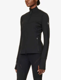 Adidas By Stella Mccartney TruePurpose Midlayer Stretch-recycled Polyester Jacket 7 Adidas By Stella Mccartney TruePurpose Midlayer Stretch-recycled Polyester Jacket -Ted Bakee Fashion Shop R04201621 BLACK ALT02