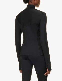 Adidas By Stella Mccartney TruePurpose Midlayer Stretch-recycled Polyester Jacket 8 Adidas By Stella Mccartney TruePurpose Midlayer Stretch-recycled Polyester Jacket -Ted Bakee Fashion Shop R04201621 BLACK ALT03