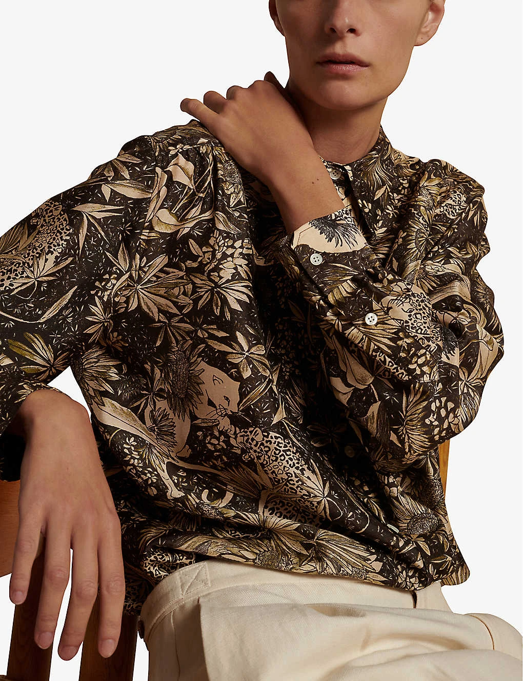 Soeur Lucrèce Graphic-print Silk Blouse 3 Soeur Lucrèce Graphic-print Silk Blouse - Image 3