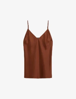 Joseph Clea V-neck Silk-satin Top