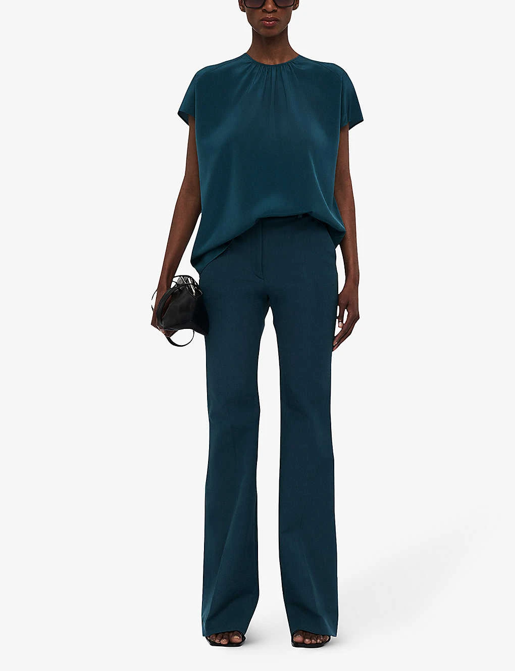 Joseph Broca Gathered Silk Blouse 2 Joseph Broca Gathered Silk Blouse - Image 2