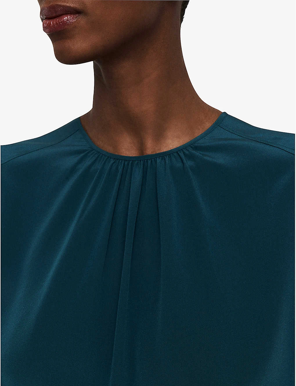 Joseph Broca Gathered Silk Blouse 5 Joseph Broca Gathered Silk Blouse - Image 5