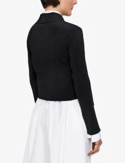 Joseph Milano Cropped Double-breasted Jacket -Ted Bakee Fashion Shop R04203860 BLACK ALT03