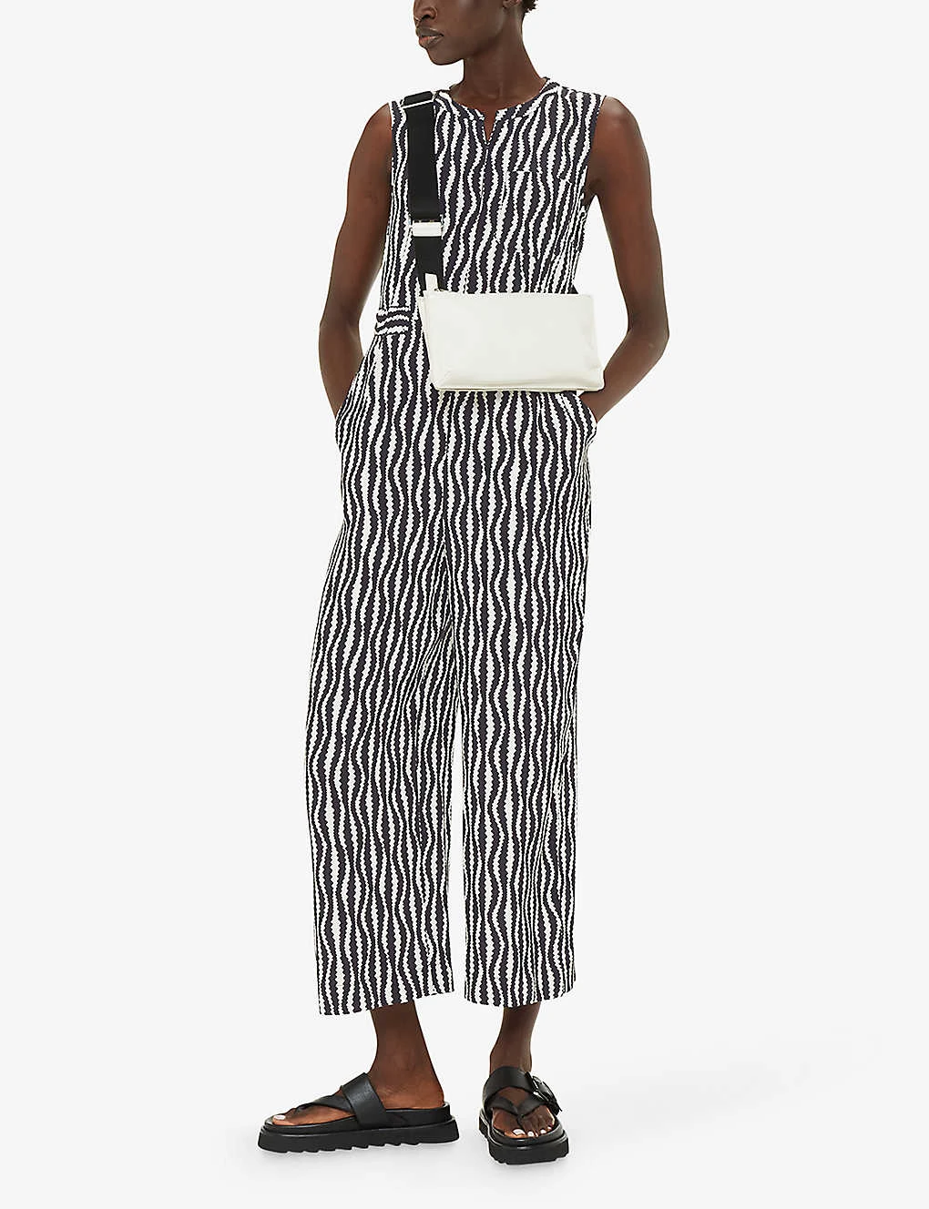 Whistles Josie Optical Rope-pattern Woven Jumpsuit 2 Whistles Josie Optical Rope-pattern Woven Jumpsuit - Image 2
