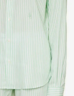 Striped Relaxed-fit Woven Shirt -Ted Bakee Fashion Shop R04205009 WASHEDKELLY ALT04