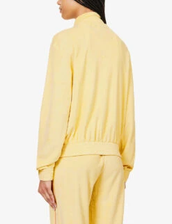 Serif Brand-embroidered Regular-fit Cotton-towelling Jacket -Ted Bakee Fashion Shop R04205026 ALMOND ALT03