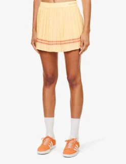 Serif Contrast-piping Stretch-woven Mini Skirt 7 Serif Contrast-piping Stretch-woven Mini Skirt -Ted Bakee Fashion Shop R04205029 ALMOND ALT02