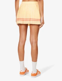 Serif Contrast-piping Stretch-woven Mini Skirt 8 Serif Contrast-piping Stretch-woven Mini Skirt -Ted Bakee Fashion Shop R04205029 ALMOND ALT03