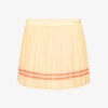 Serif Contrast-piping Stretch-woven Mini Skirt