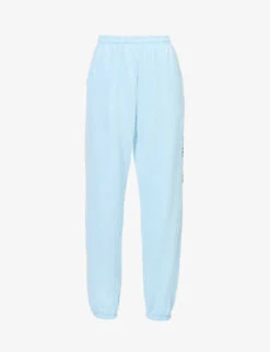 New York Health Club Logo-print High-rise Cotton-jersey Jogging Bottoms