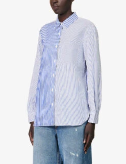 Rag & Bone Maxine Patch-pocket Regular-fit Cotton Shirt -Ted Bakee Fashion Shop R04205748 BLUMULTI ALT02